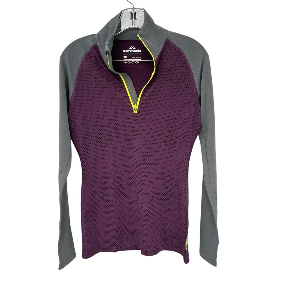 Kathmandu KMDMotion Half Zip Long Sleeve Top - Size 10 - Purple